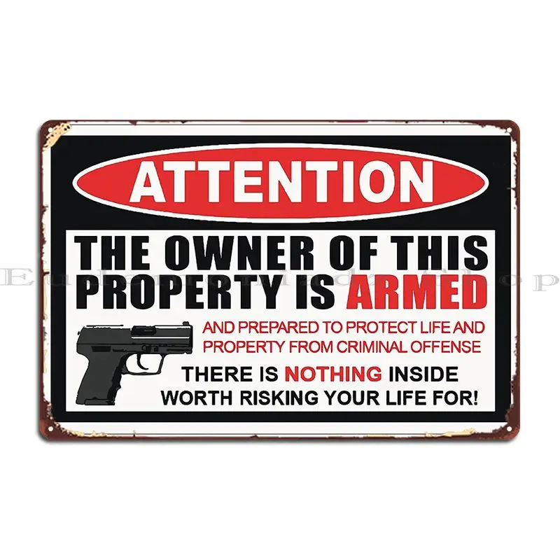 Second 2nd Amendment Warning Decal Sticker Gun Metal Plaque Poster Garage Create Design Kitchen Club Party Tin Sign Poster