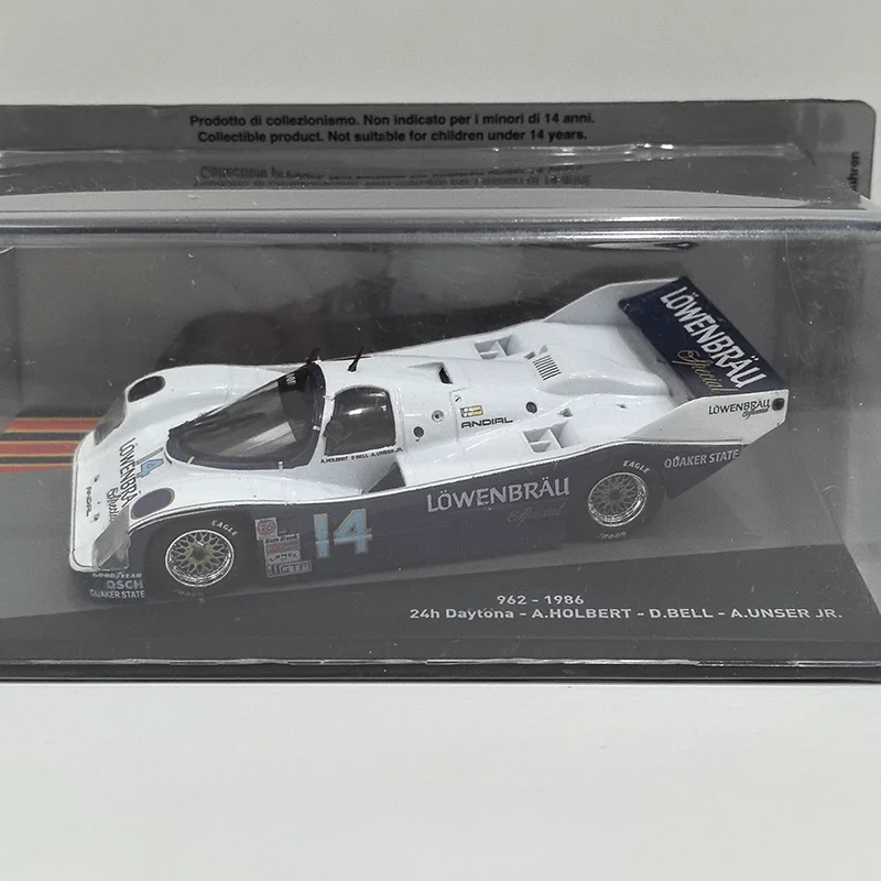 

Модель гоночного автомобиля IXO 1/43, 962 1986 24H NO.14, из сплава, статическая коллекционная модель, украшение, праздничный подарок, игрушка, сувенир