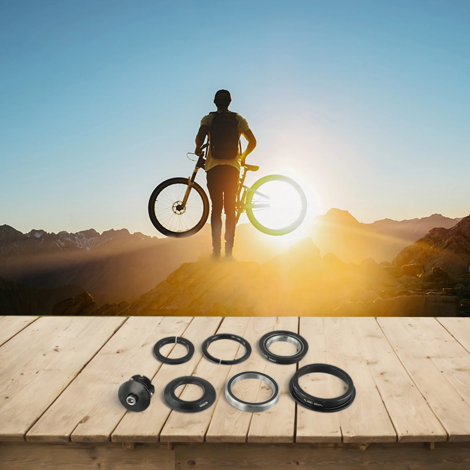 Accessory Black Tapered Bearing User-friendly Installation 28.6mm Outer Diameter Compatible With 56mm Head Tubes