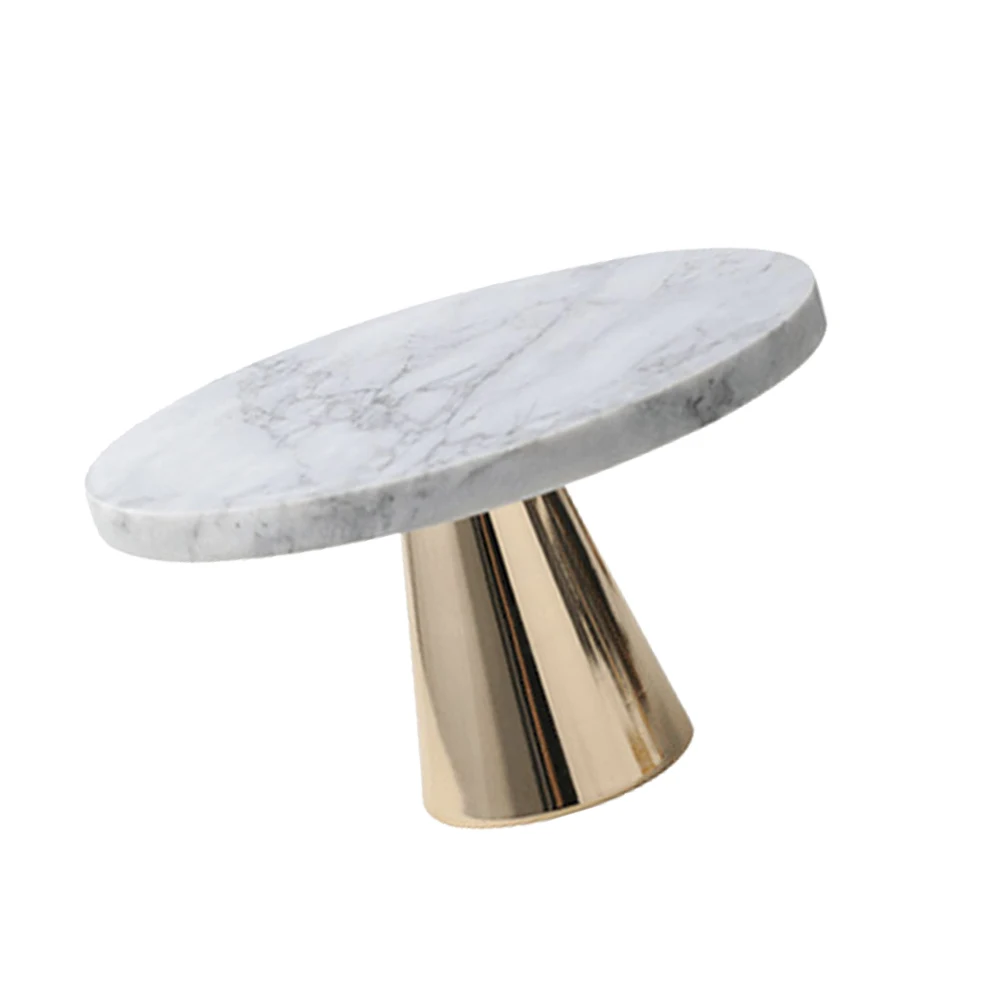 

Marble Dessert Tray Cake Plate Round Grey Large Home Decor Display Platter Bakery Holder Jewelry Storage Premium Material Long
