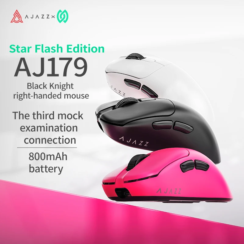 

AJAZZ AJ179 NL Wireless Mouse Star Flash Version 3Mode Low Latency Long Battery Life Lightweight Customized Office Gaming Mouse