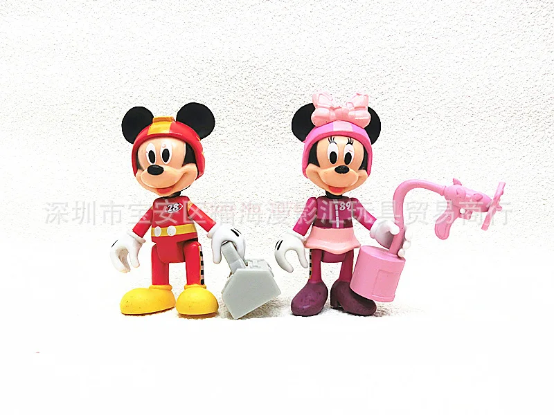 Disney figuras de ação, mickey, minnie mouse, donald, margarida, pato, pateta, pluto, modelo artesanal, brinquedos da boneca, 7 pcs/set