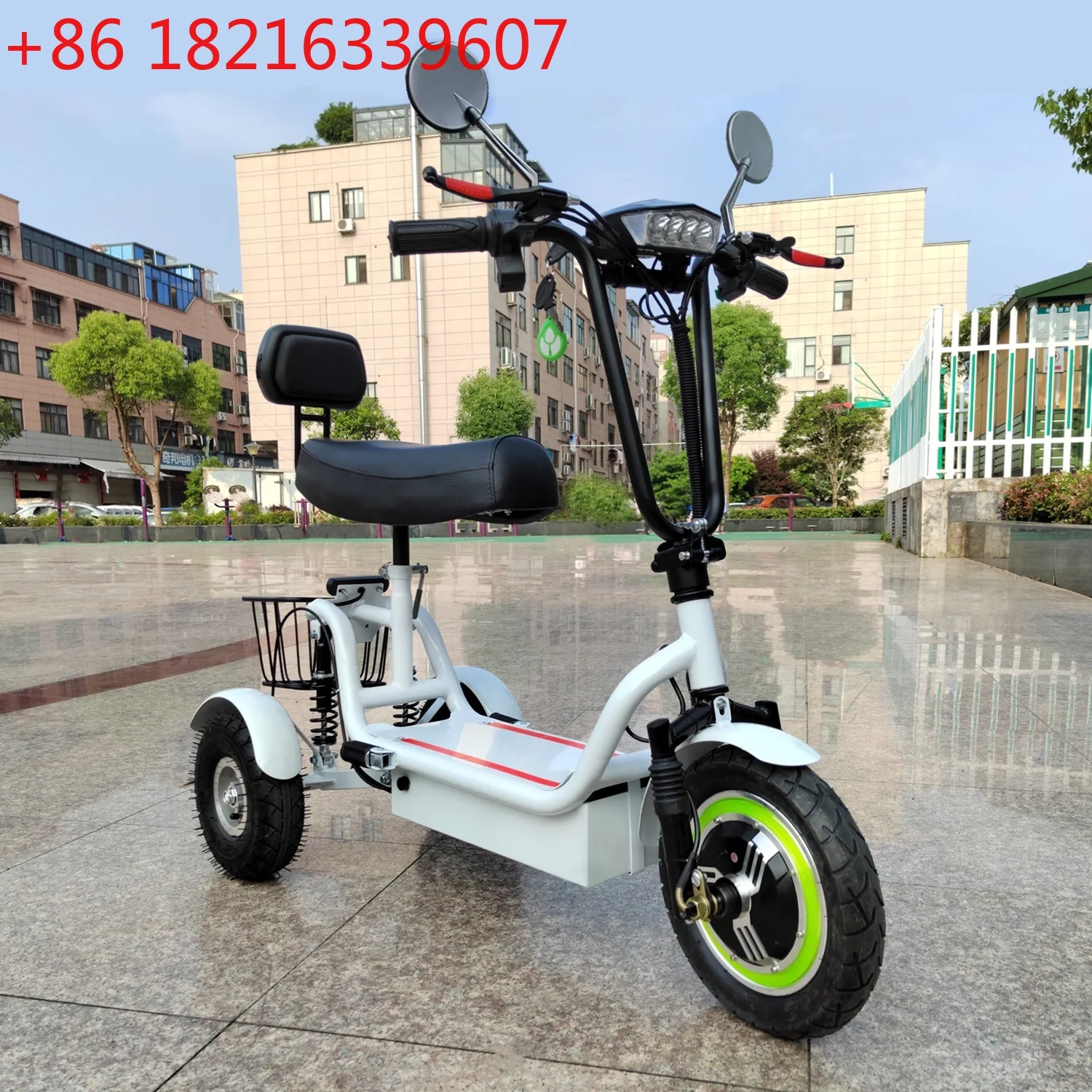 

Электрический трицикл 12 дюймов, новый, для мужчин и женщин, для взрослых и пожилых людей, складной скутер