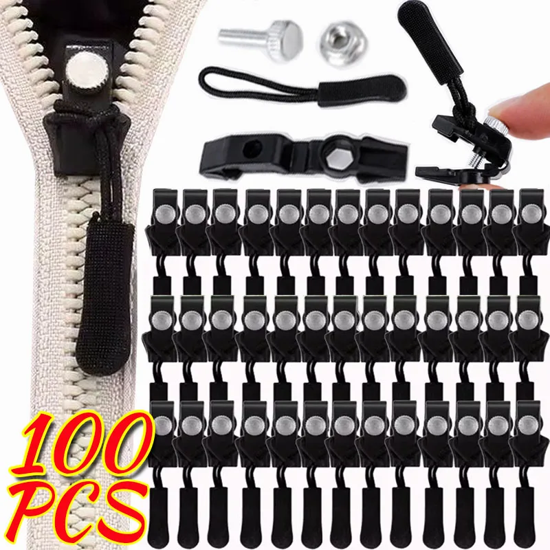 Detachable Zipper Repair Kit Universal Instant Zipper Repair Replacement Sliding Teeth Rescue Zipper Head for 3 Different Size