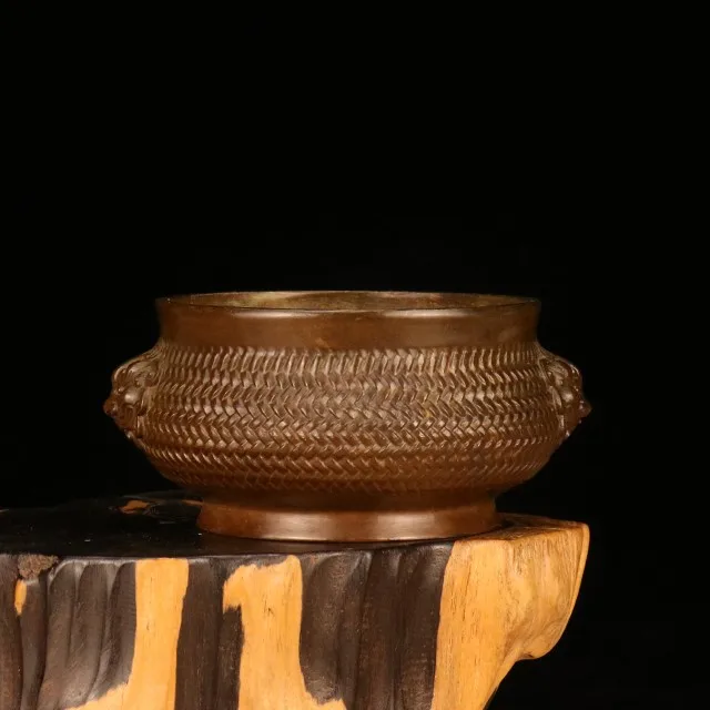 

No. bronze lion ear bamboo incense burner family presents exquisite gifts.