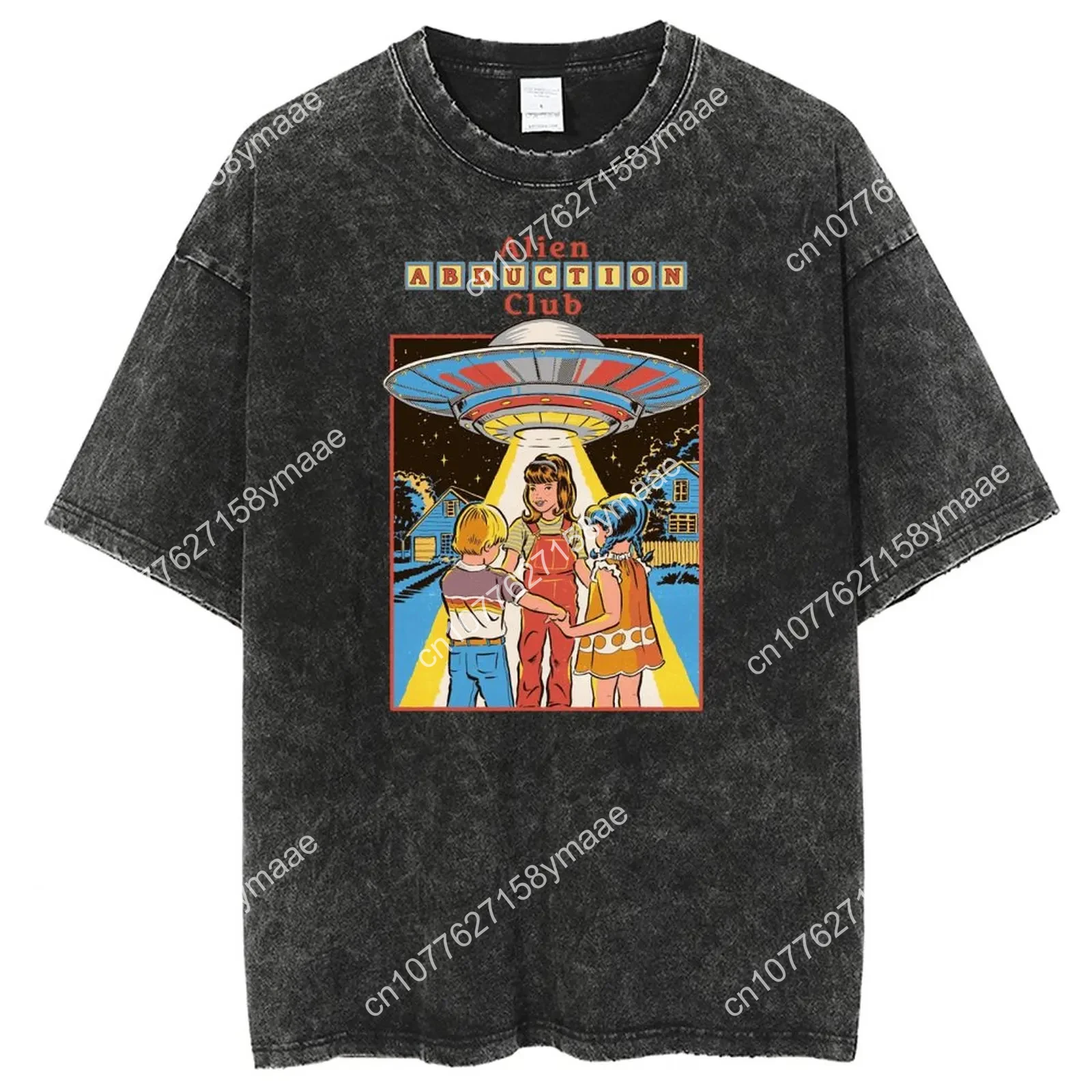 Devils Garden Minotaur Washed Tshirts Men Women Harajuku Short-sleeved T-shirt Casual Tops Streetwear Oversized T Shirts