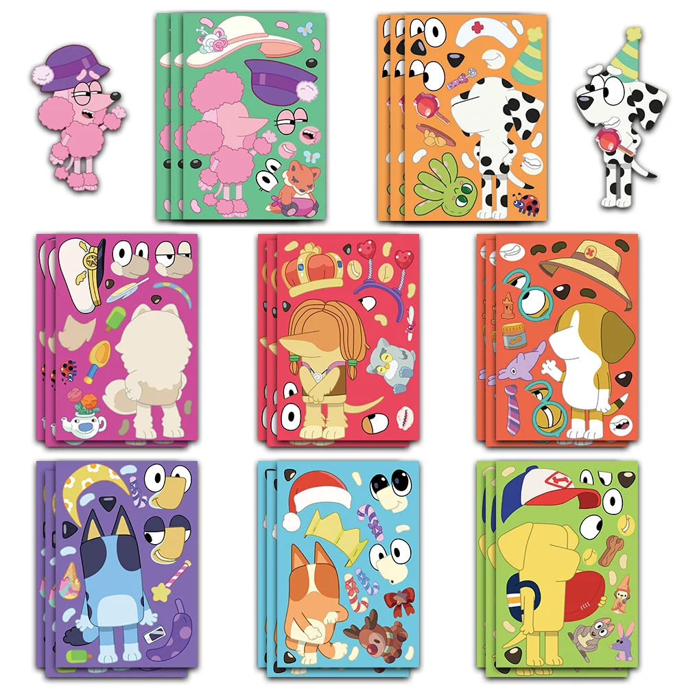 

8 шт., милые креативные коллажи с героями мультфильмов Bruy, классические детские наклейки, чехол для телефона, ноутбук, гитара, декоративные наклейки