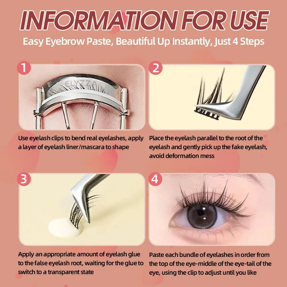 10列ナチュラルまつげクラスターDIYマンガまつげ透明テリアストランドまつげソフトつけまつげまつげデイリーメイク