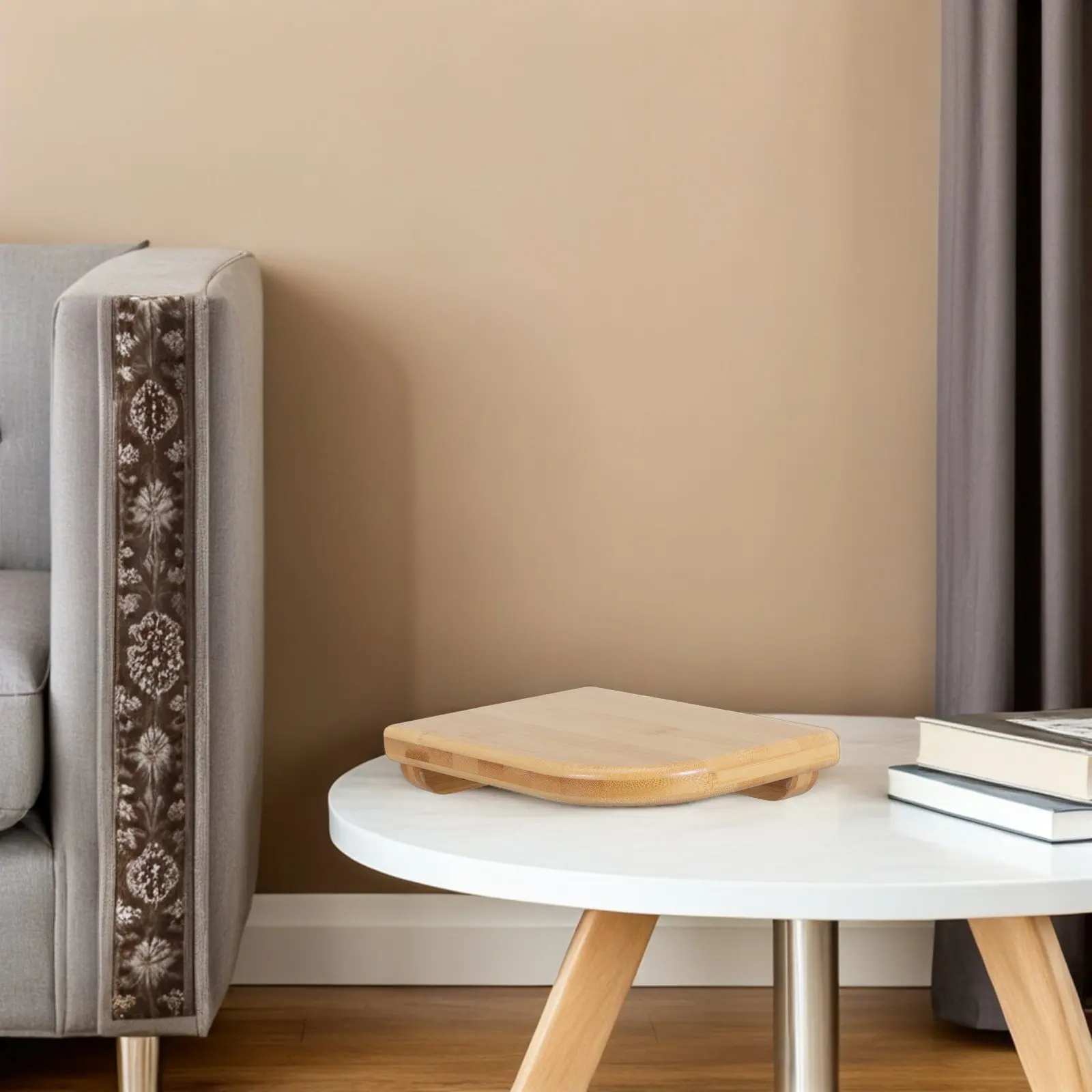 Floating Corner Shelves for Wall, 5.9x5.9 Inch Wood Corner Shelf Small, Space Optimizing Wall Mounted Display Shelf for Living