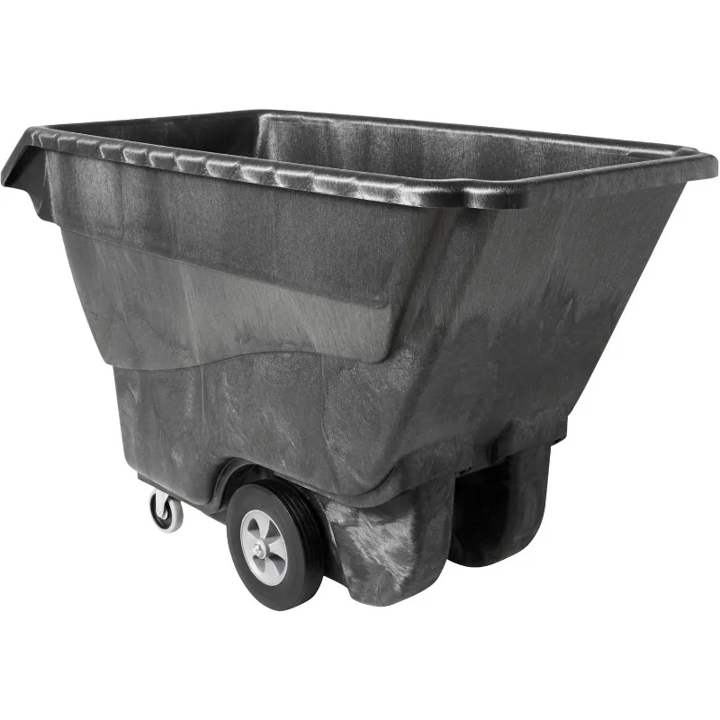 Rubbermaid Commercial Products Tilt Dump Truck/Trash Cart/Garbage Collection, 1250 lbs 1 Cubic Yard Heavy Load Capacity w/Wheels