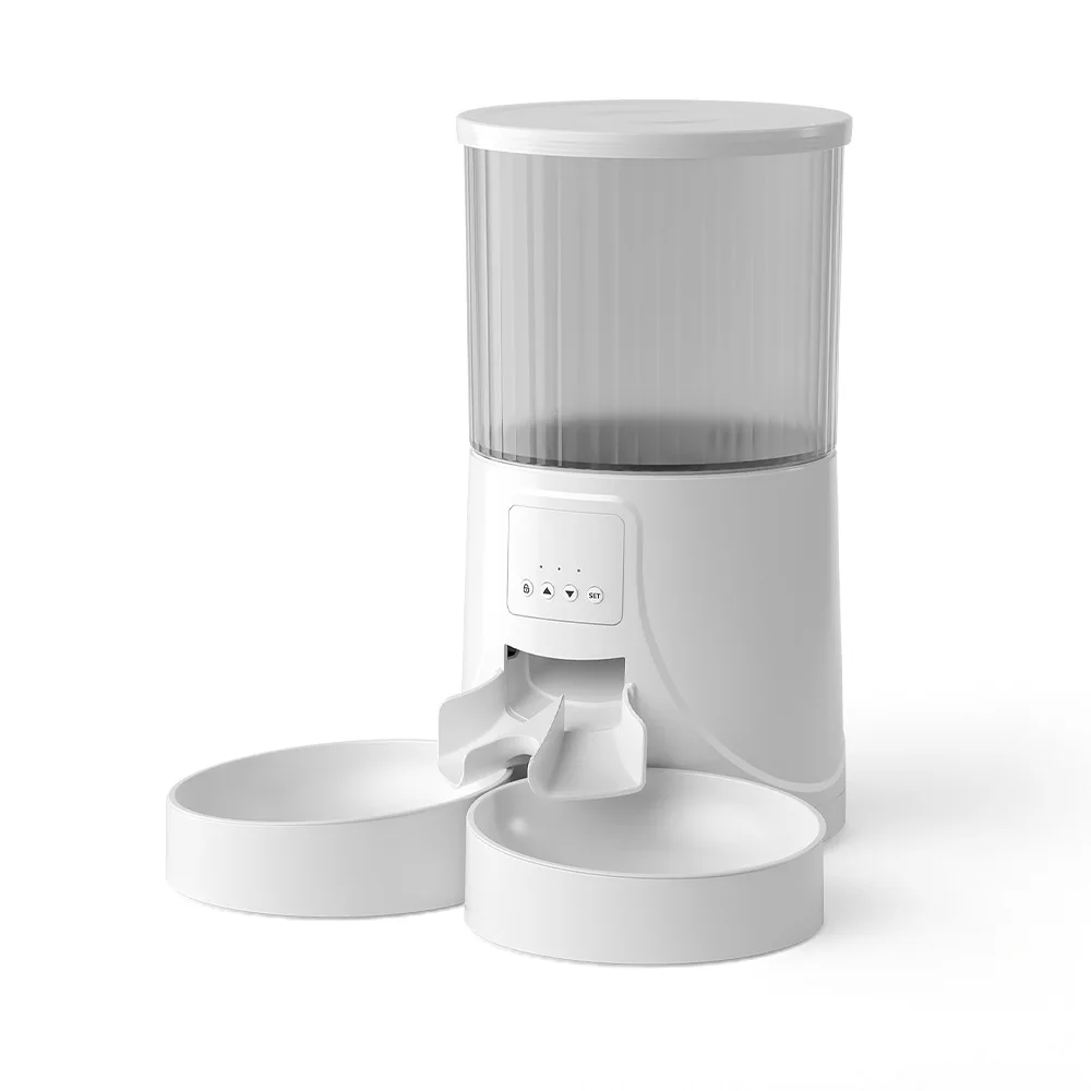 

Dog and Cat Intelligent Feeding Machine Double Pot Cat and Dog Bowl Pet Supplies 4L