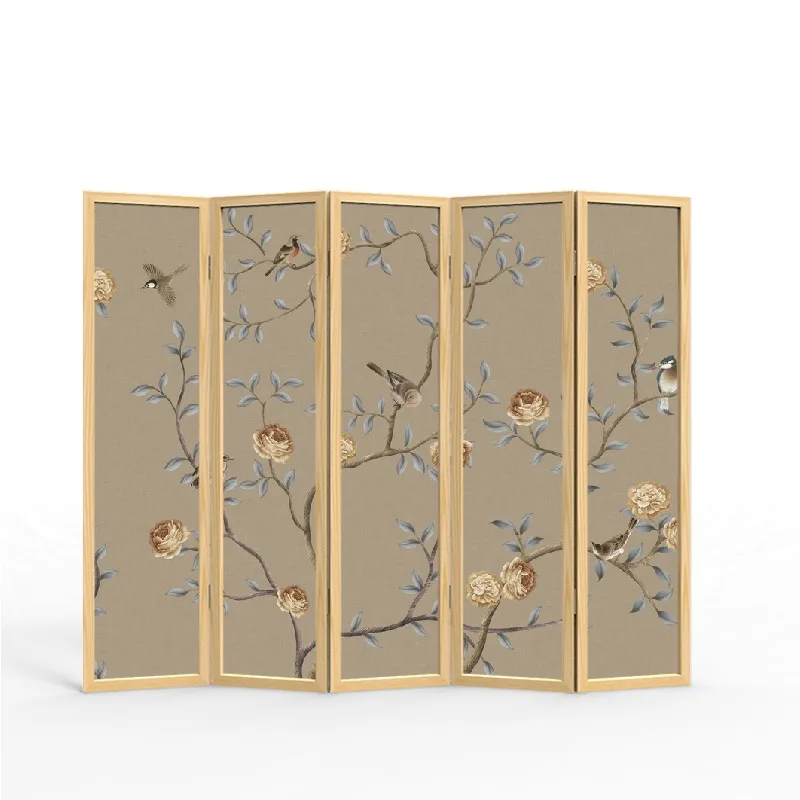 

New Chinese screen, solid wood porch partition, semi-transparent, screen living room, bedroom partition