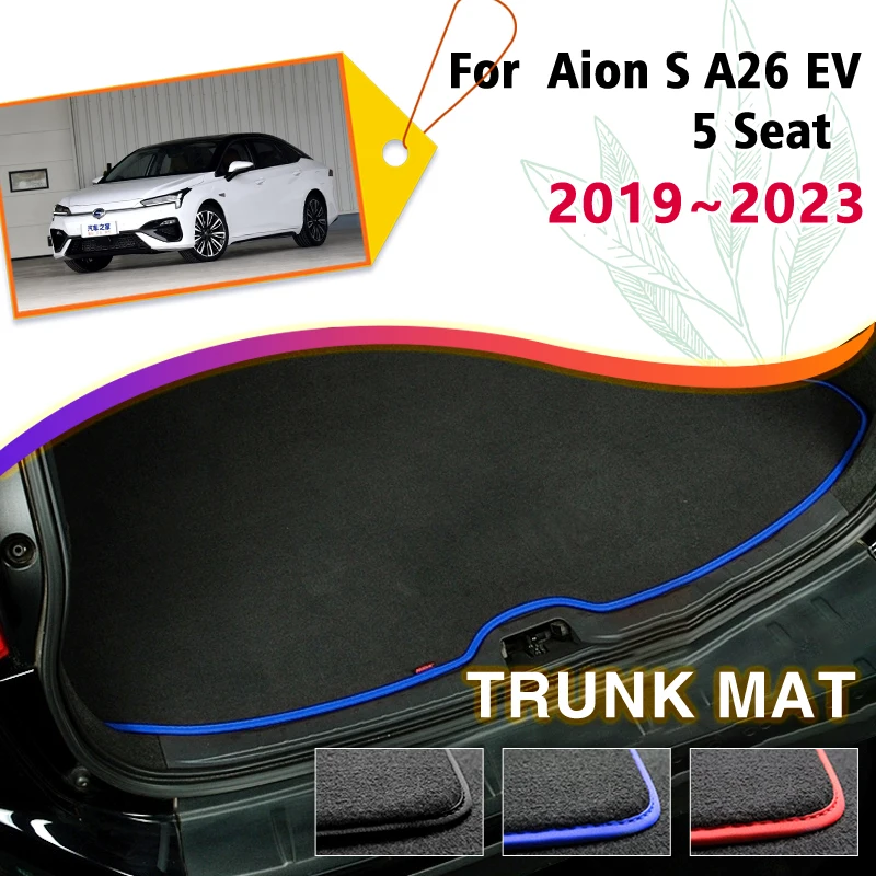 Car Rear Trunk Mats For Aion S Xuan 580 A26 EV 2019 2020 2021 2022 2023 Polyester Flannel Storage Cargo Carpets Auto Accessories