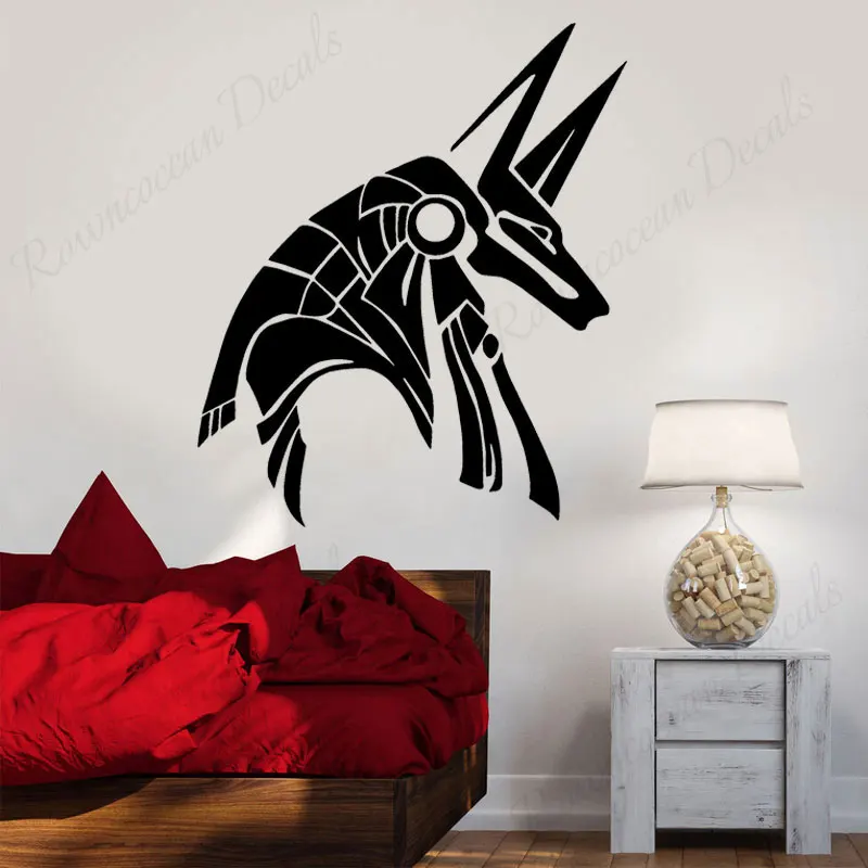 Egyptian God Anubis Vinyl Home Decor Wall Sticker Interior Design Living Room Bedroom Ancient God Egypt Decoration Decals 4609