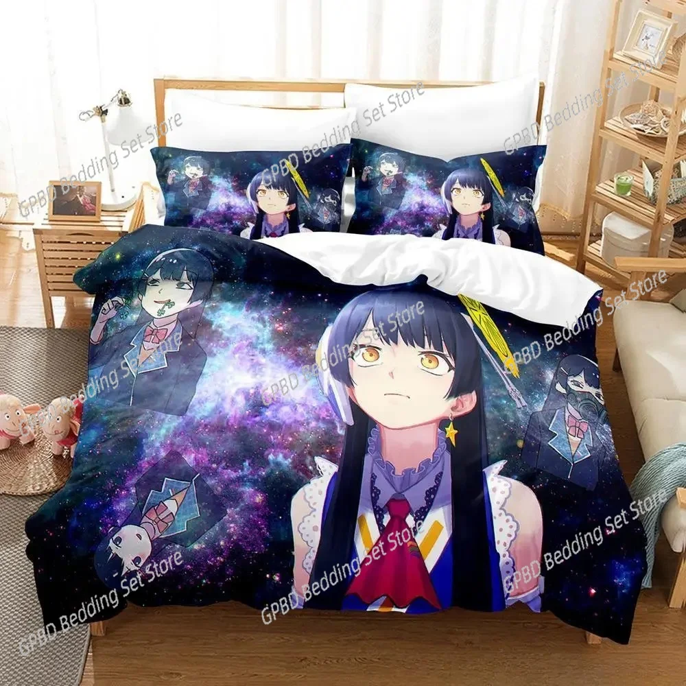 New Virtual Youtuber Tsukino Mito Bedding Set Cartoon Anime three-piece set Adult Kid Bedroom Duvet cover Sets 3D Kawaii Girls