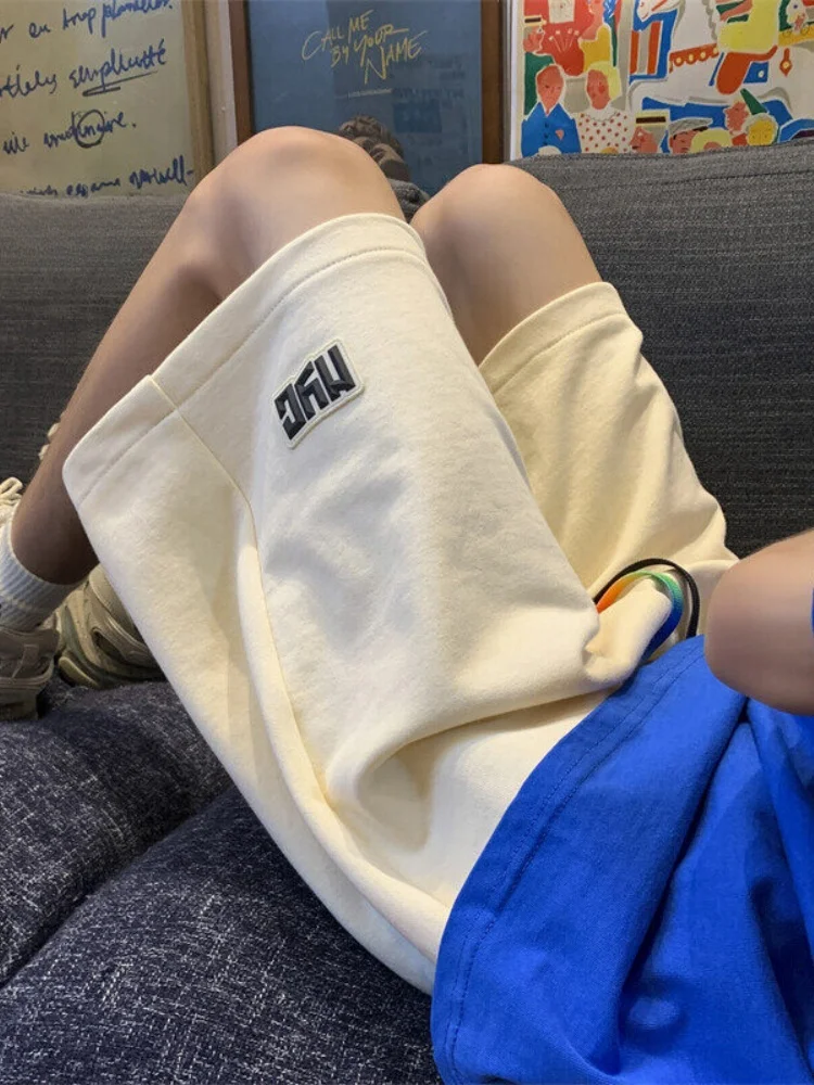 

Баскетбольные шорты для мальчиков, летние повседневные спортивные брюки длиной до колена, прямые брюки с эластичной резинкой на талии, свободный крой, модная молодежная одежда