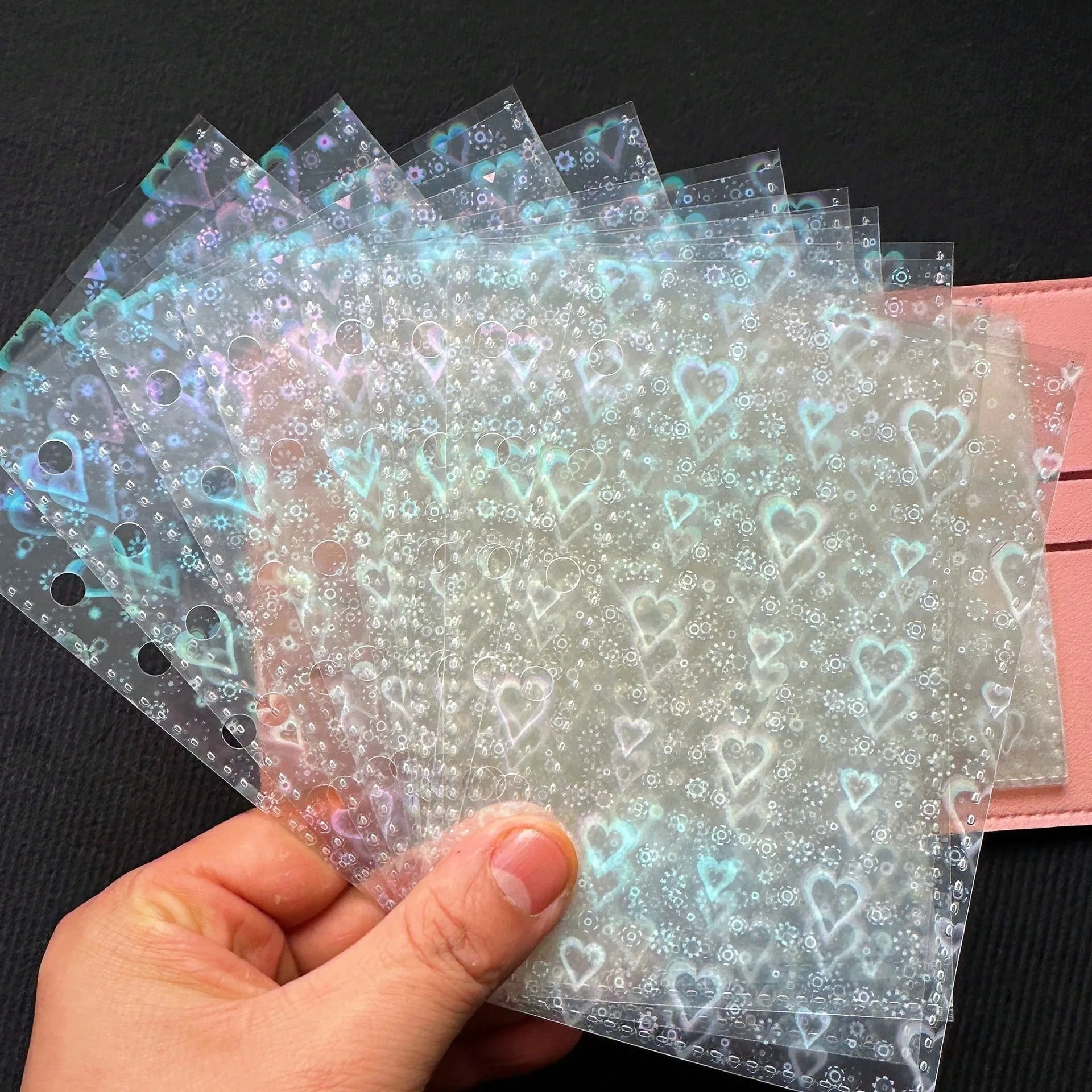 A6 A7 M5 Laser Herz Innenseiten-Aufbewahrungstasche Innenseiten-Aufkleber Aufbewahrungspapier Laser-Album Aufbewahrungstasche Schreibwaren – Detail 8