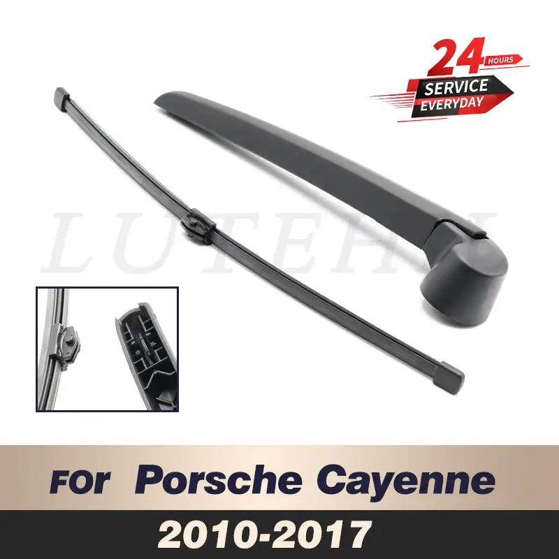 Limpiaparabrisas trasero de 14 pulgadas, Kit de escobilla y brazo para Porsche Cayenne 2010-2017, 2011, 2012, 2013, 2014