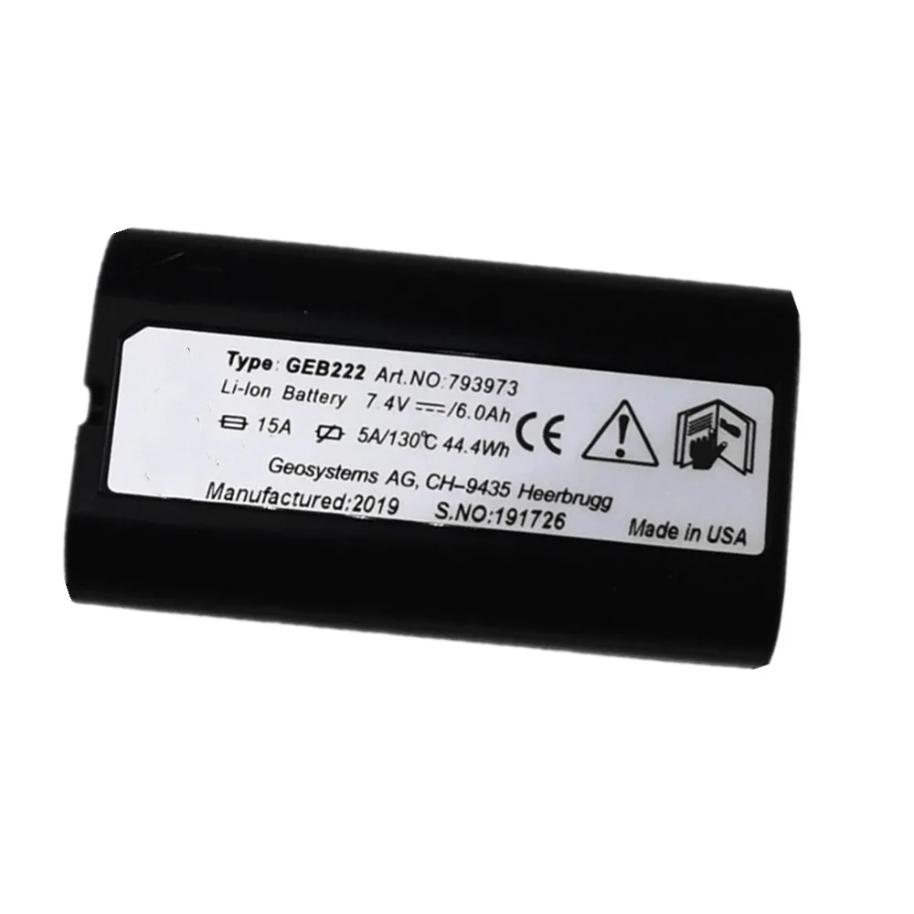GEB222 Li-ion Battery Compatible For TS02 TS06 TS09 TPS1200 Total Stations  7.4V 6000mAh