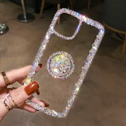 Rhinestone Phone Case for Xiaomi Redmi, Note15, Note14, Note 11, 13, 12 Pro Plus, Glitter, Luxury Diamond, Stand Cover