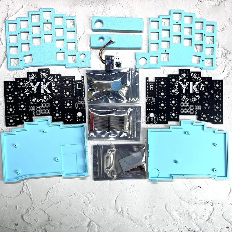 DL42/DO52 pequeño punto rojo teclado dividido DIY Kailh Choc Gateron interruptor perilla Teclado mecánico ratón varilla apuntadora Teclado Gamer