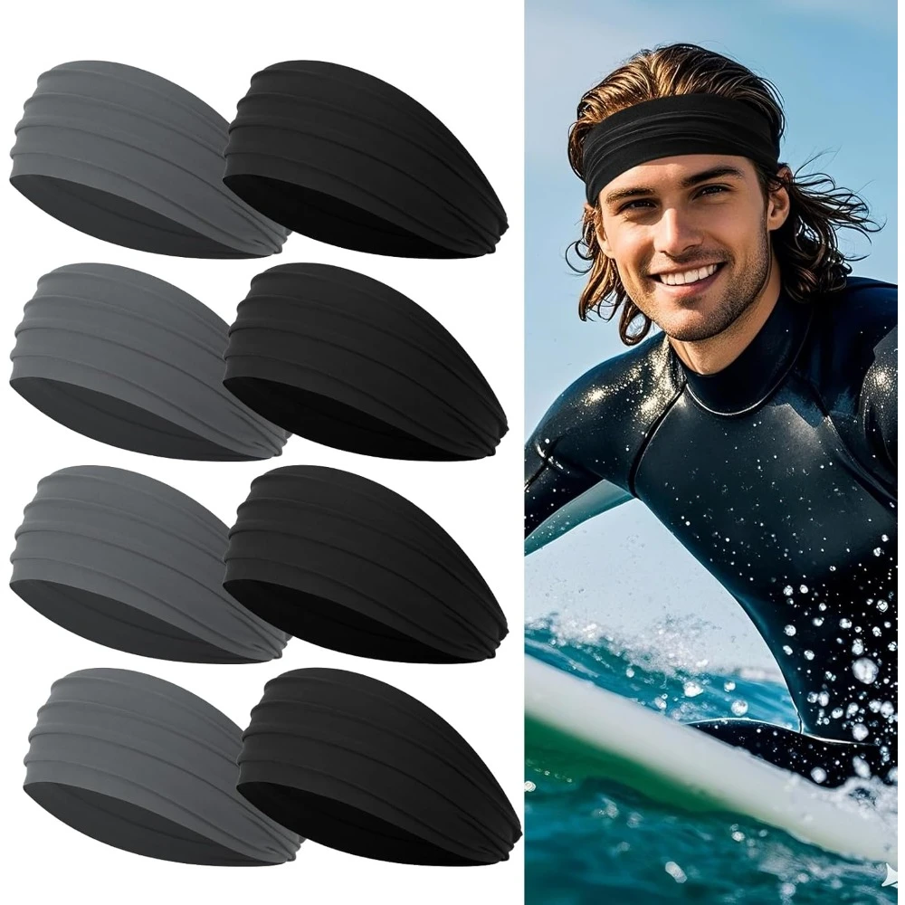 

Men's wide hair bands, men's long hair bands, men's exercise hair bands, running