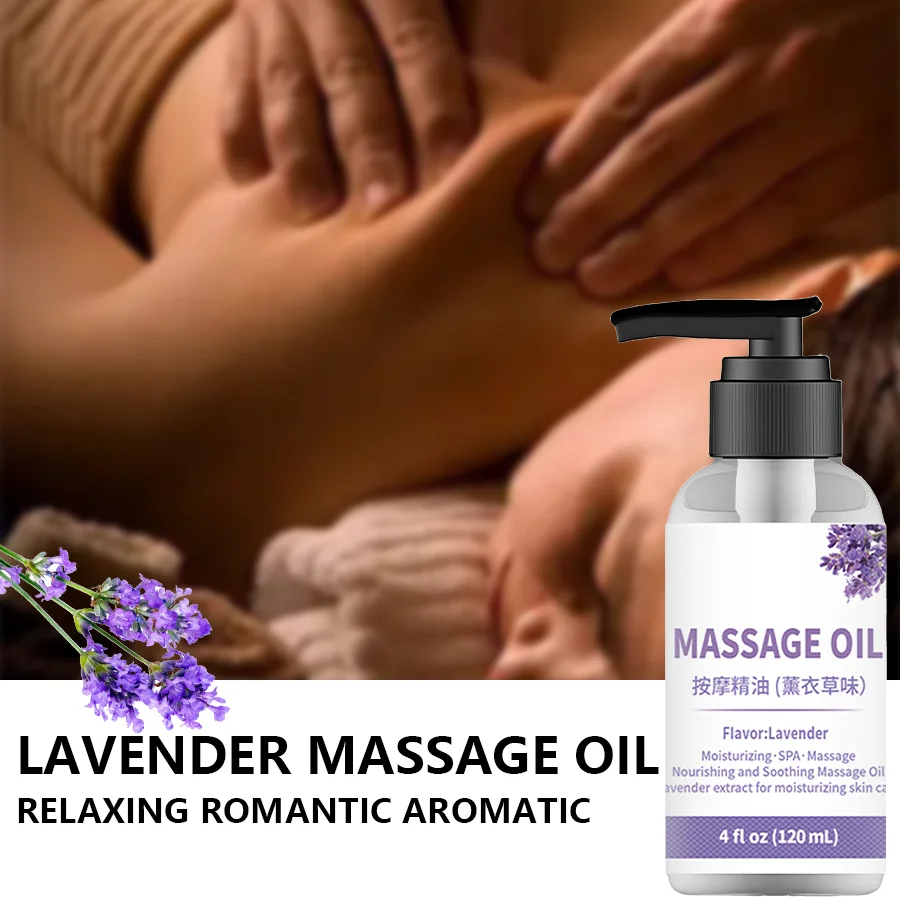 Pure Natural Organic Lavender Relaxing Anti Cellulite Body Skin Massage Body Oil Sore Muscle Valentines for Date Night