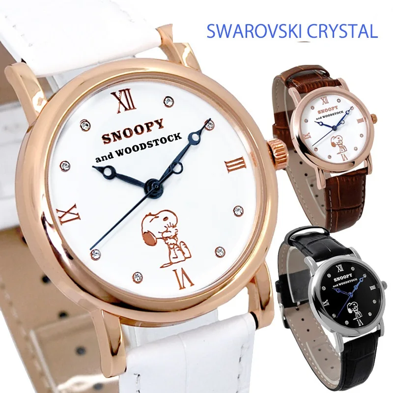 Snoopy Original Woodstock For Women Men Watch Casual Japan Miyota Quartz Wristwatch Luxury Unisex Rhinstone New Relogio Feminino