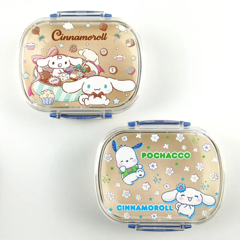 Sanrio Cinnamoroll fiambrera caja de frutas producto de éxito nuevo producto plástico Kawaii dibujos animados gran capacidad al aire libre portátil adulto