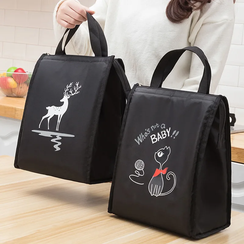 Large lunch box bag work handheld with lunch loaded lunch box thickened aluminium foil insulation bento lunch bag