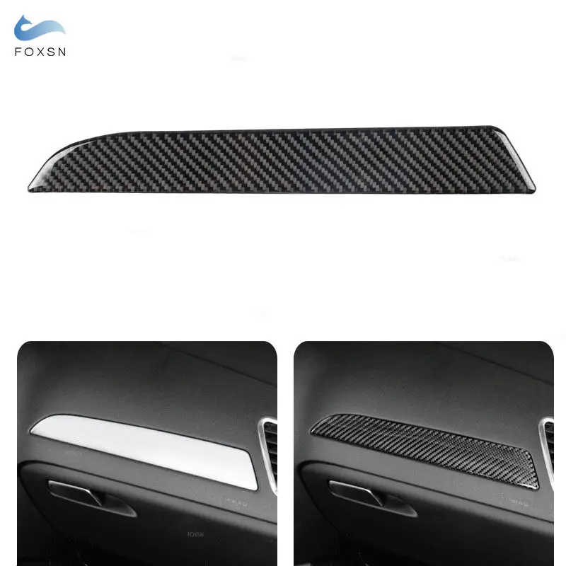 LHD/RHD For Audi A4 B8 2009 2010 2011 2012 2013 2014 2015 2016 Soft Carbon Fiber Car Passenger Side Dashboard Panel Cover Trim