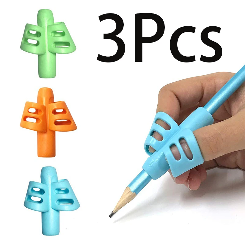 

3Pcs Handwriting Aid Tools For Beginners Pencil Holder For Preschooler 2-4 Years Learning To Write For Children's Training