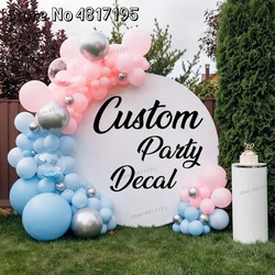 Happy Birthday Sign Vinyl Wall Board Sticker Parties Anniversaire Personalized Home Decoration Custom Kids Name Wall Art Decals