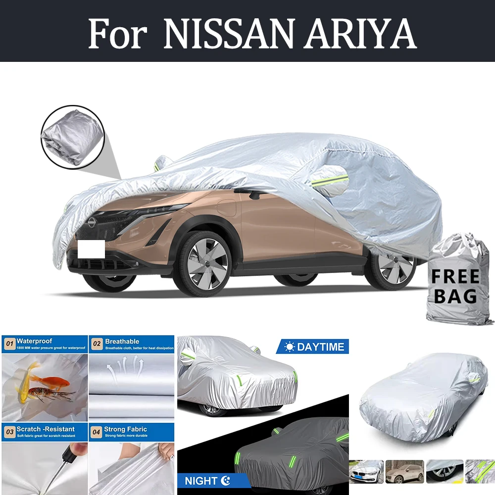 

For NISSAN ARIYA Car Cover Outdoor Protection Covers Snow Sunshade Waterproof Dustproof Exterior UV Car Accessories