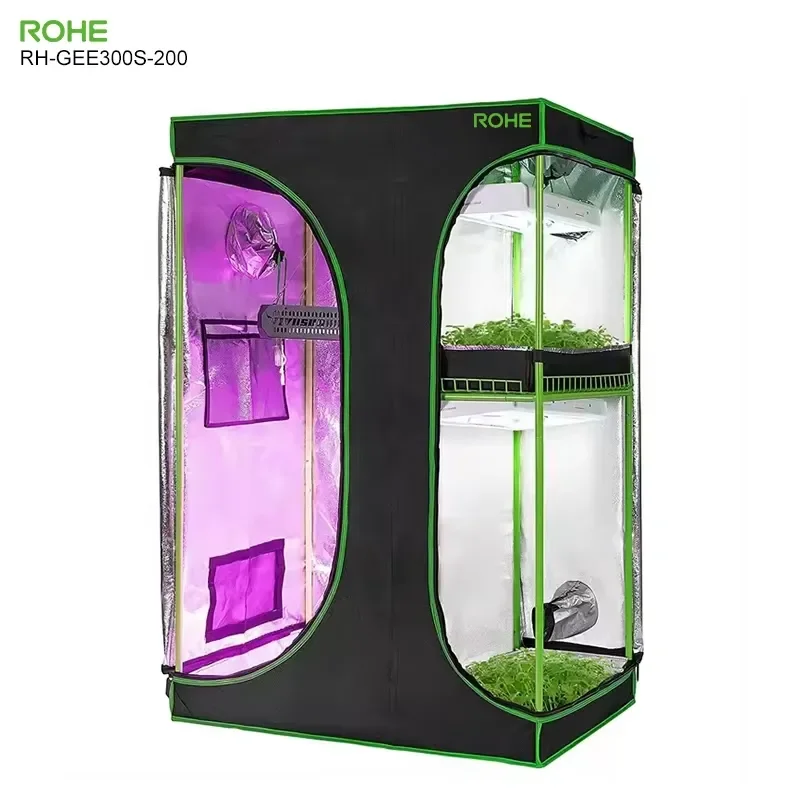 ROHE Best Stable Indoor Growing Hydroponics System for 300x150x200cm LED Grow Tent 600D 1680D Complete Kit