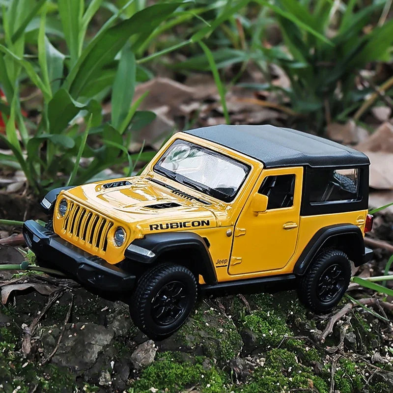 1:36 Jeeps Wrangler Rubicon Alloy Car Model Diecasts Metal Simulation Toy Off-road Vehicles Car Model Collection Childrens Gifts