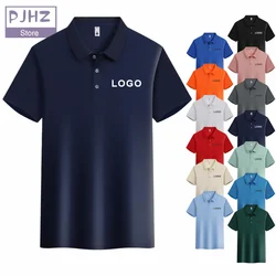 Custom Logo Polo Shirt Summer Breathable Short Sleeve Polo Shirts Business Casual Work Clothing Design Print Embroidery