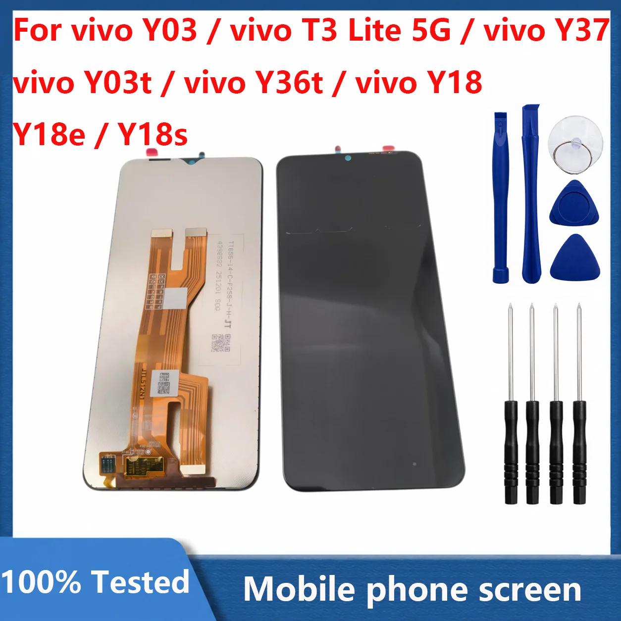 6.56 LCD Tested Display For VIVO Y03 V2332 LCD Display Touch Screen Digitizer Assembly For Vivo y03 lcd Replacement Part