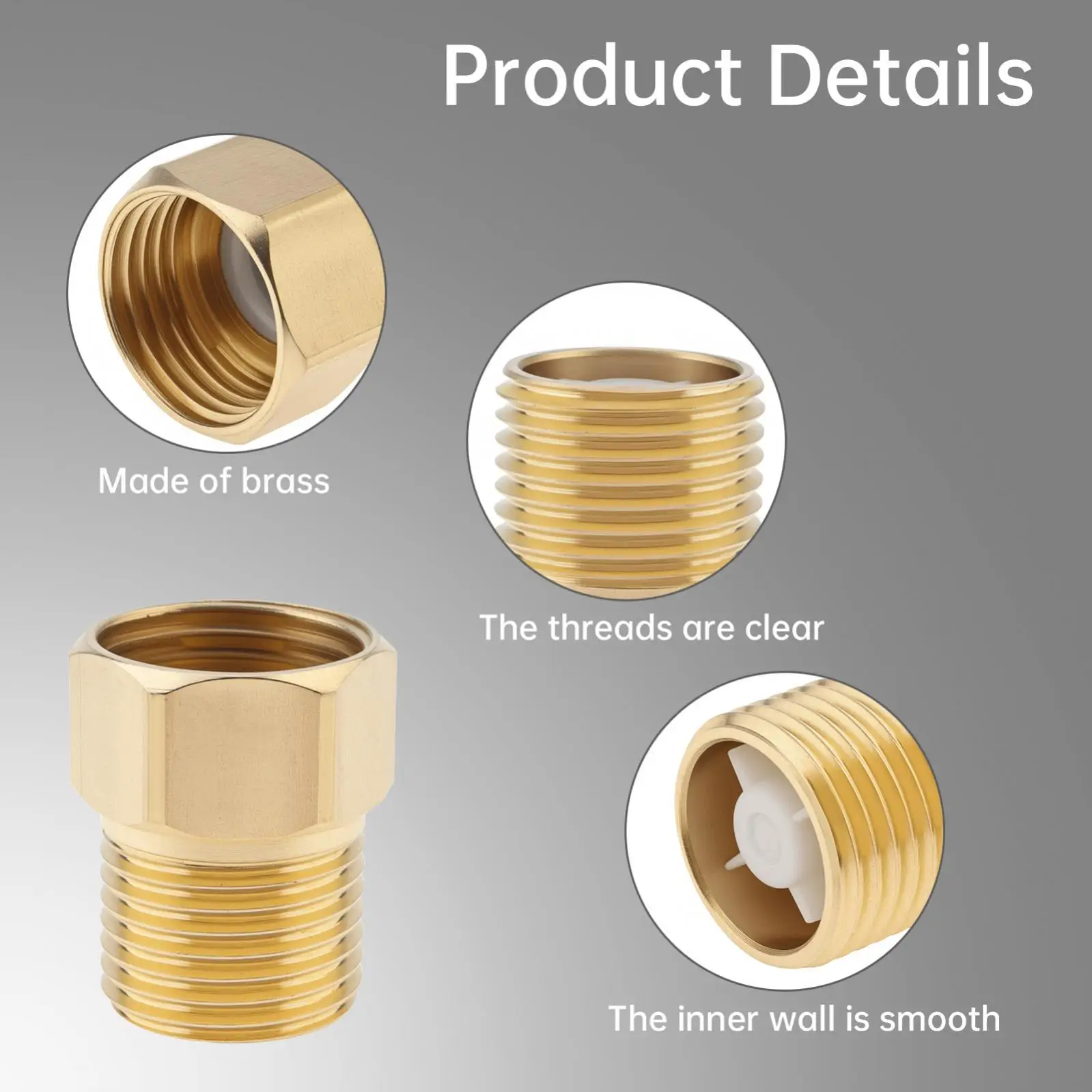 2 Stück Messing Einweg-Rückschlagventil für Wassertürme, Warmwasserbereiter, Toilette, Innengewinde auf Außengewinde, Rückflussverhinderer, Rückschlagventil