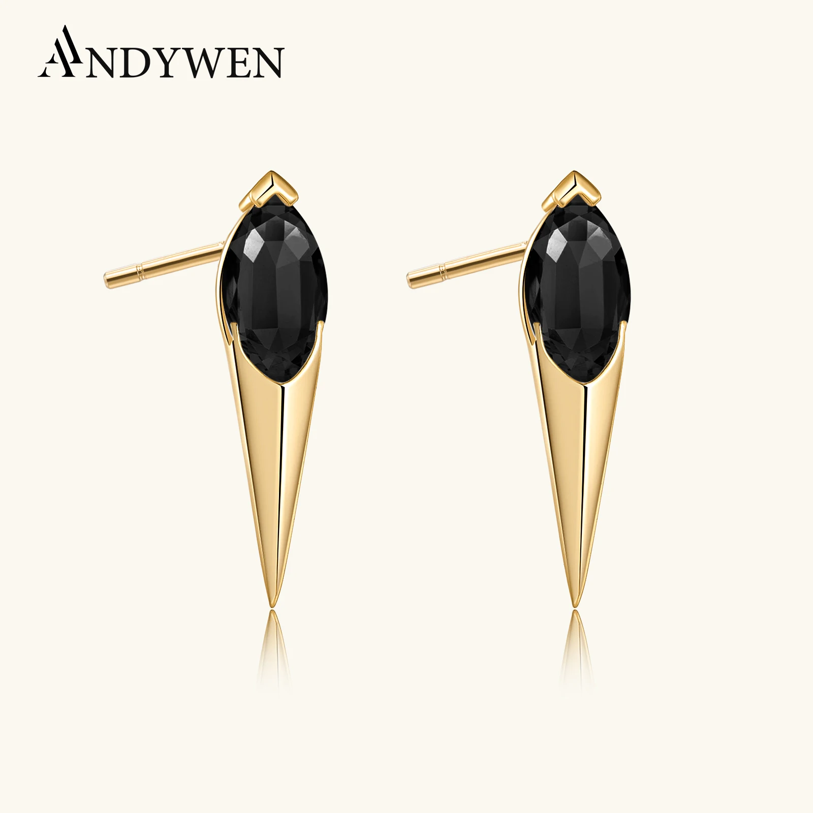 

ANDYWEN, серьги-капли из стерлингового серебра 925 пробы с фиолетовым цирконием, серьги-капли для пирсинга, роскошные серьги с цирконием, 2021, роскошная мода