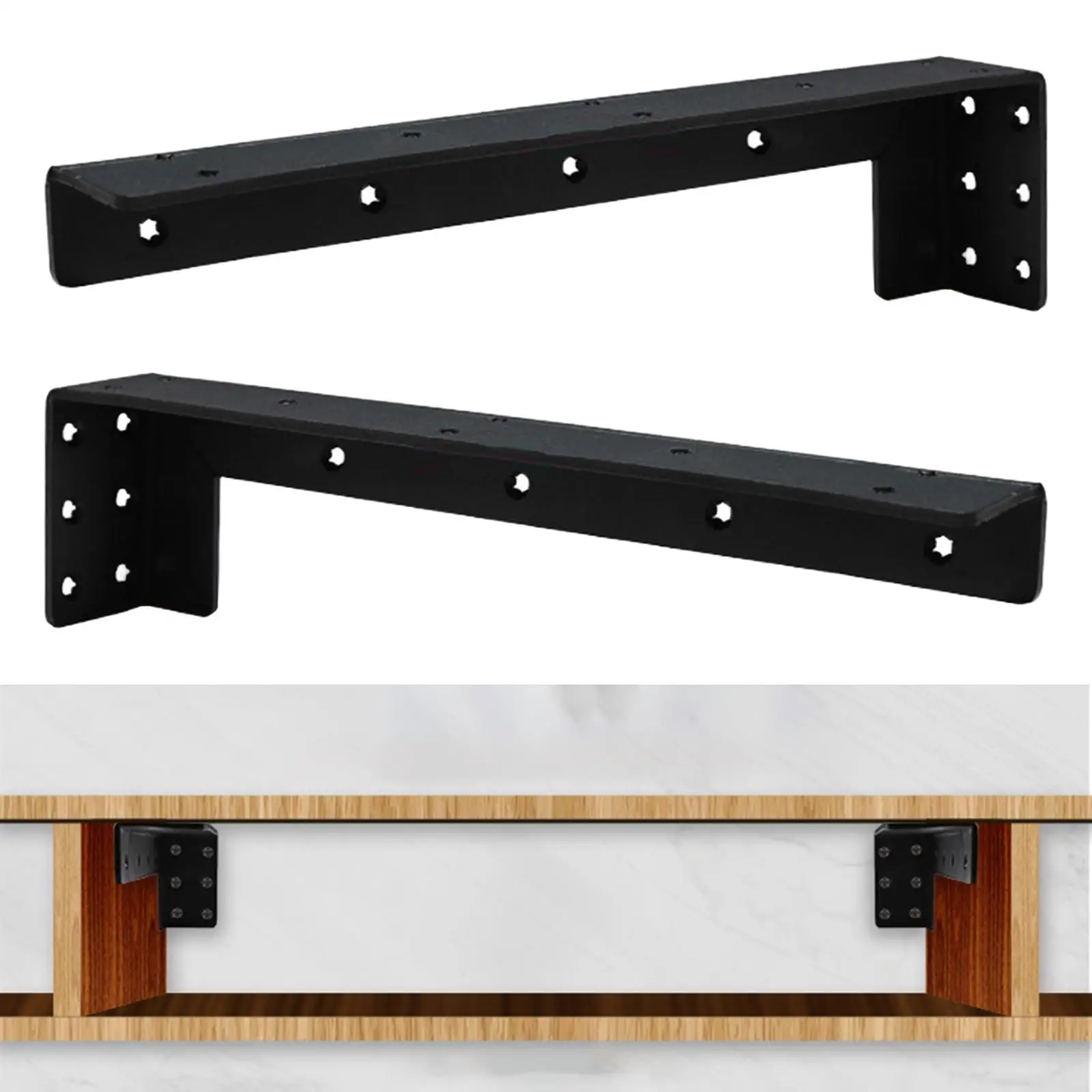 Heavy Duty Floating Shelf Bracket Wall Mounted Invisible Support Shelving Brackets Hidden Shelf Hardware