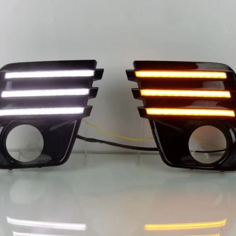 

SAAR подходит для Subaru Forester 2019-2021, дневные ходовые огни, модифицированные светодиодные передние противотуманные фары, белый свет, плавный указатель поворота Y