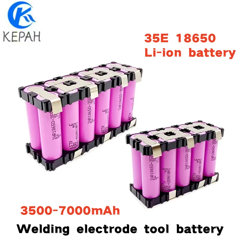 35E 20A 18650 3500mAh 7000mAh 2S 3S 4S 5S 6S/1P 2P 7.4V 12.6V 14.8V 18V 25.2V for screwdriver battery welding battery pack