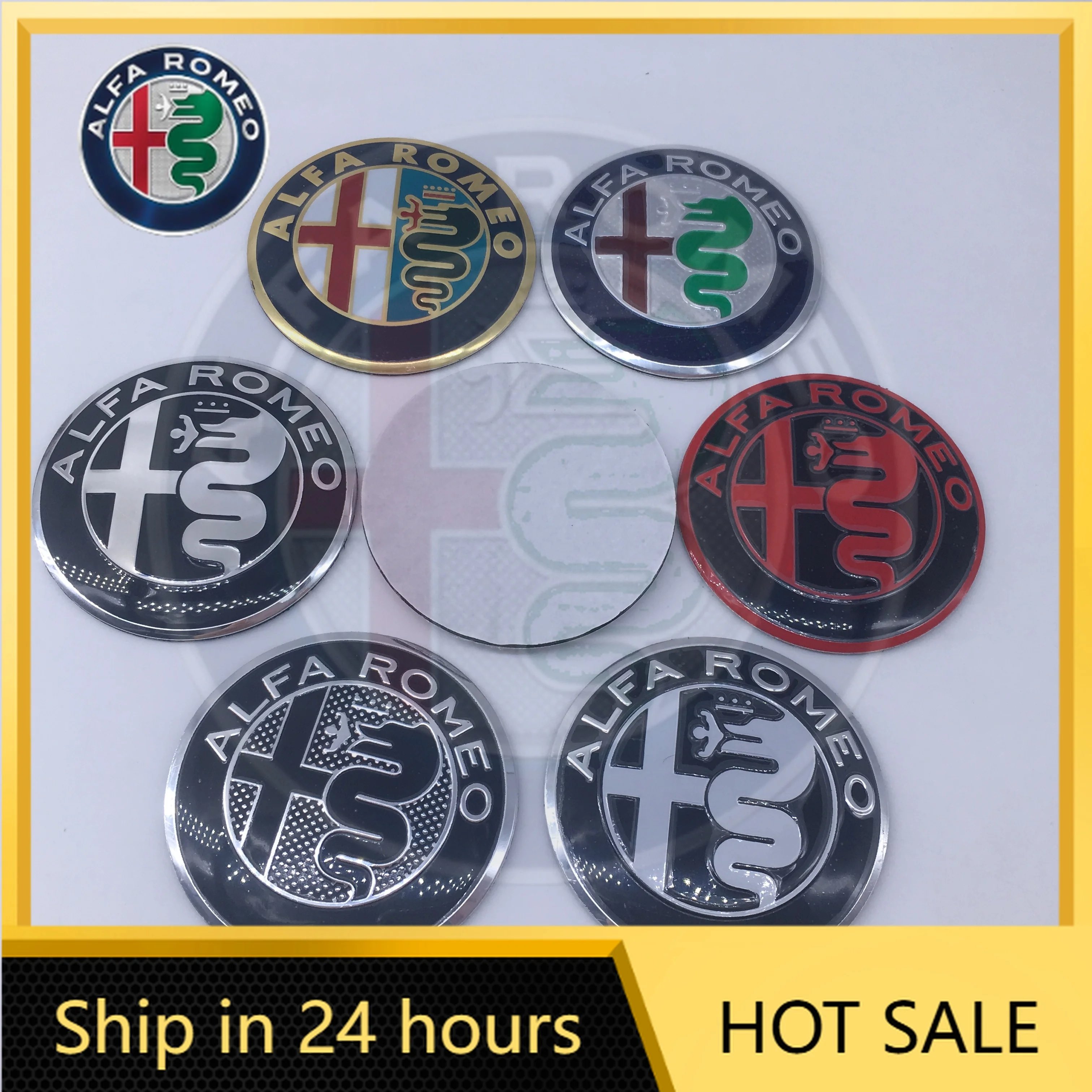 100-pezzi-adesivi-emblema-centrale-ruota-auto-40mm-50mm-56mm-per-alfa-romeo-166-147-156-mito-brera-giulia-f1-giulietta-gt