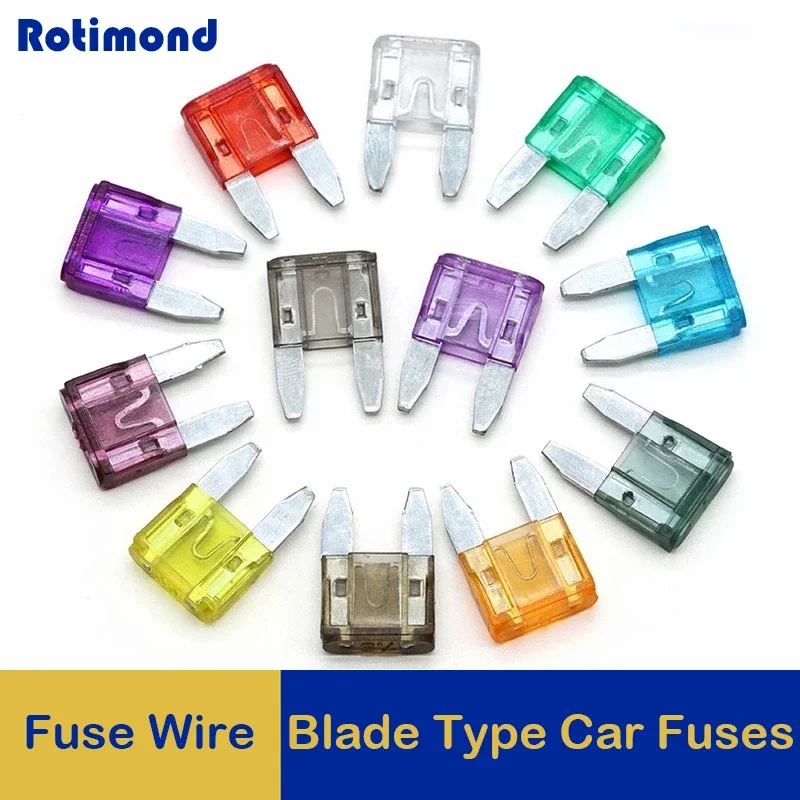 

Rotimond 10~100Pcs Car fuse 1~50A 12V plug-in accessories Safe and fast response, effectively protect the car circuit operation