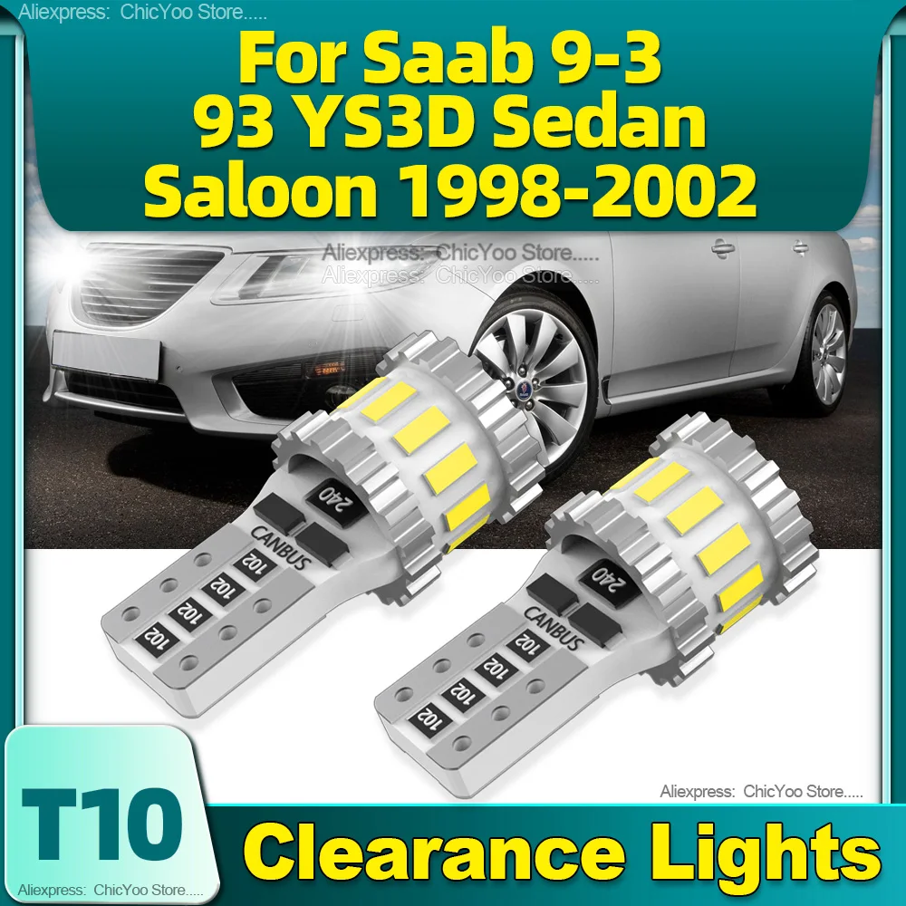 

Canbus T10 LED Signal Lamp W5W Clearance Lights 6000K Bulbs For Saab 9-3 93 YS3D Sedan Saloon 1998 1999 2000 2001 2002