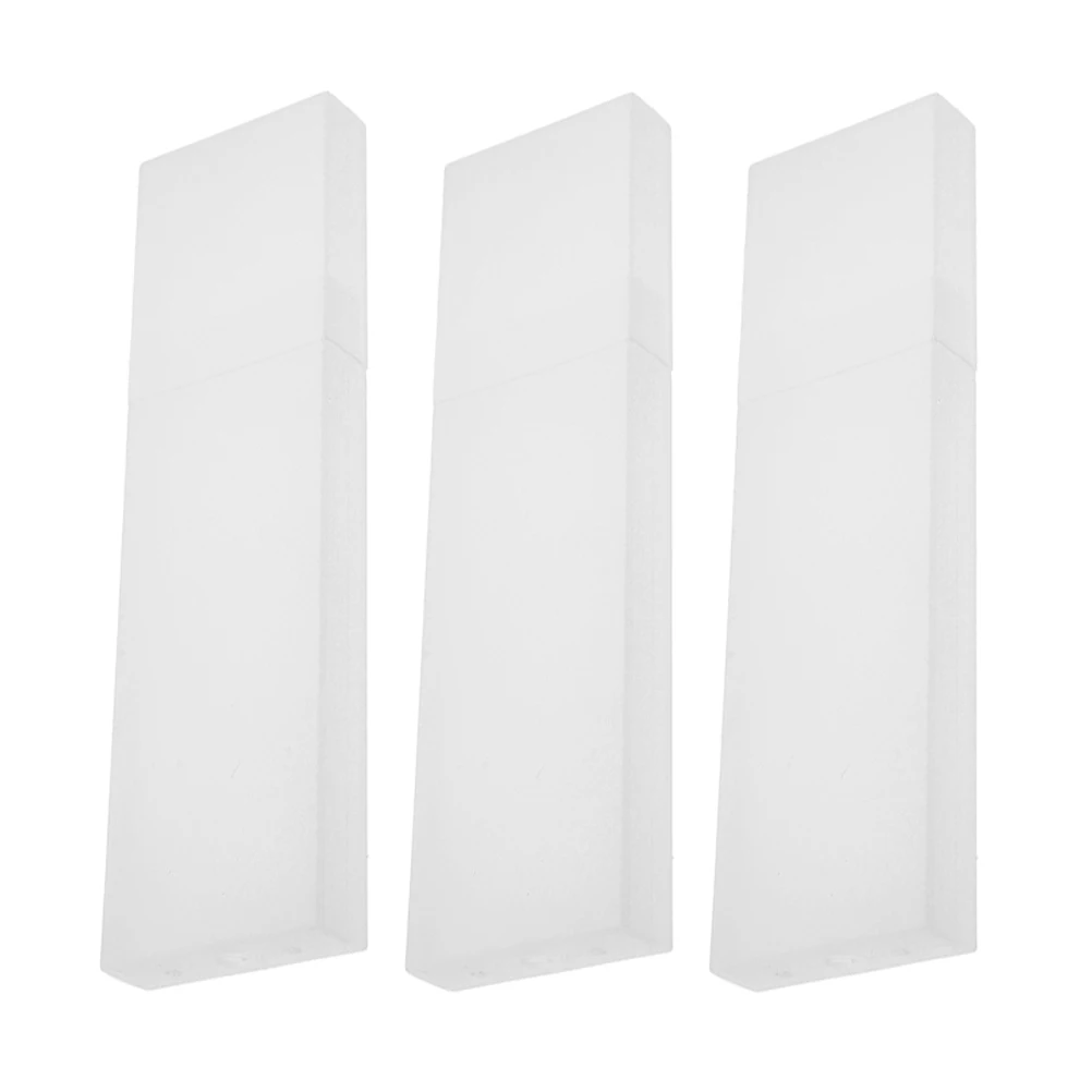 

3pcs Tongue Scraper Storage Box Lightweight Portable White Plastic Container for Travel Cleaning Tools Oral Care