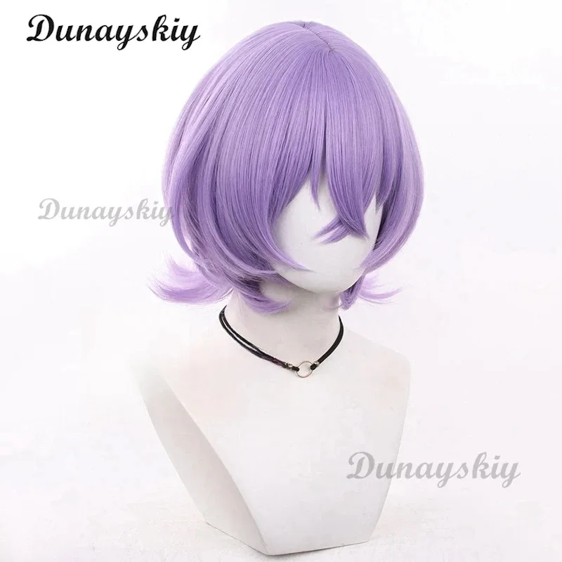 AAA 2025 Fuyume 코스프레 가발 ES Hanamura 애니메이션 여성용 귀여운 가발 보라색 내열성 합성 머리 할로윈 역할 놀이 Customi