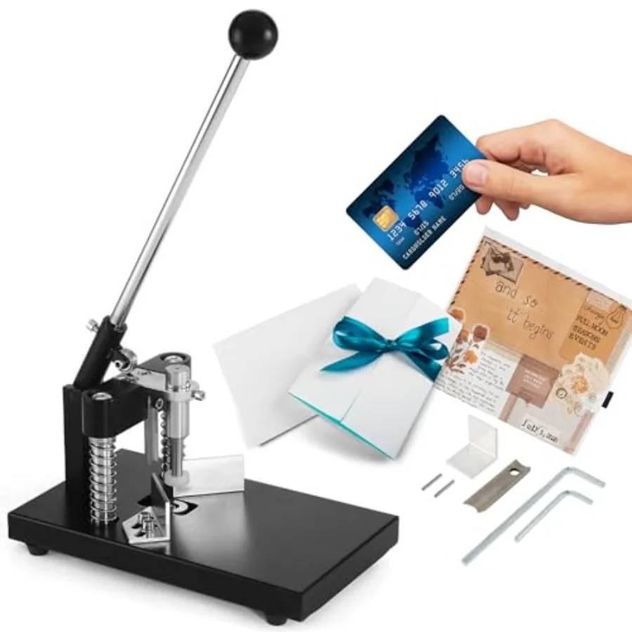 

Corner Rounder Cutter Machine Black Heavy Duty Corner Rounder R6mm R10mm 1.2"/ 30mm Thickness Cutter Machine with Paper Hold Me