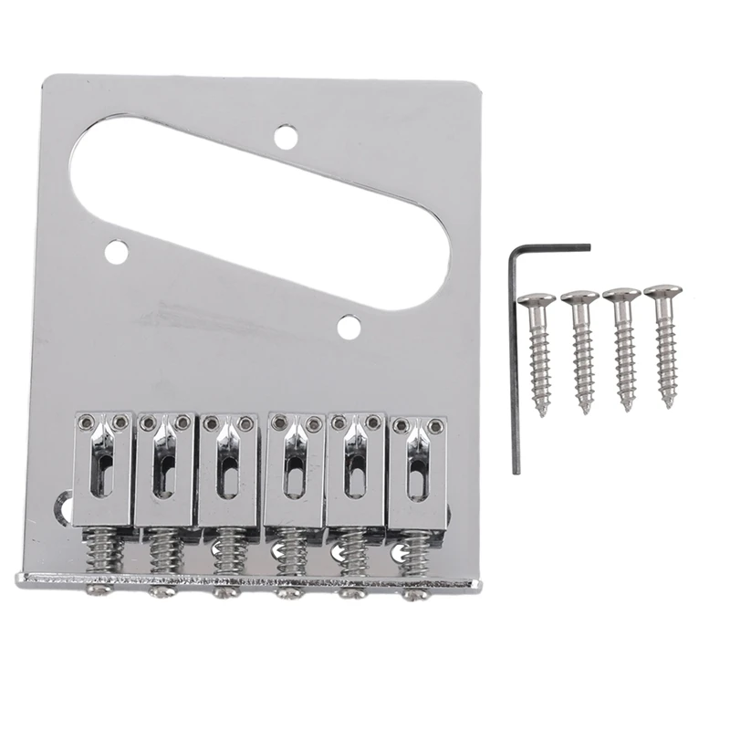 Ponte ajustável para guitarra elétrica, substituição de guitarra 6 sela, 6 sela, Telecaster TL, preto, 1 conjunto